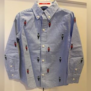 Janie and Jack Light Blue Embroidered Shirt